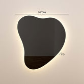 Phoebe LED Teardrop Black Tinted Wall Mirror Model: TOV-C68792